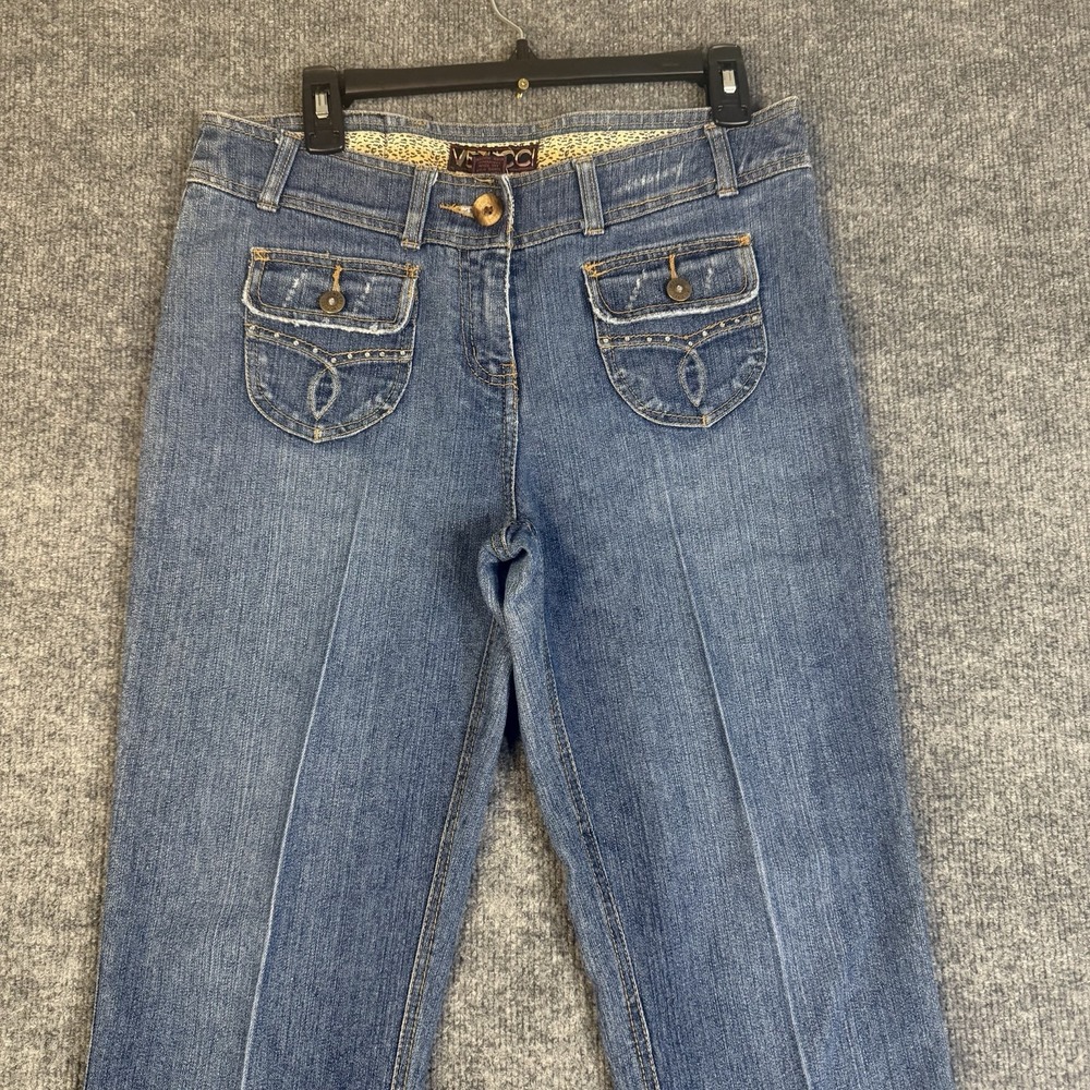 Vezucci Jeans Womens 8 Blue Bootcut Medium Wash Stretch Flap Pocket Denim(32x30) - Picture 3 of 16